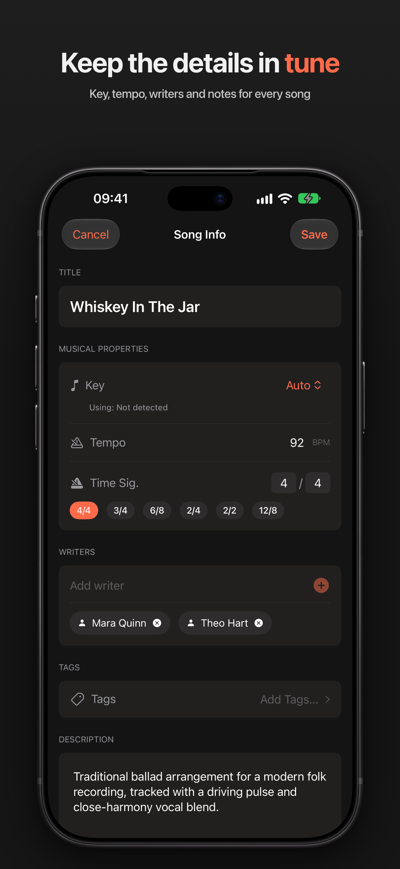Song info