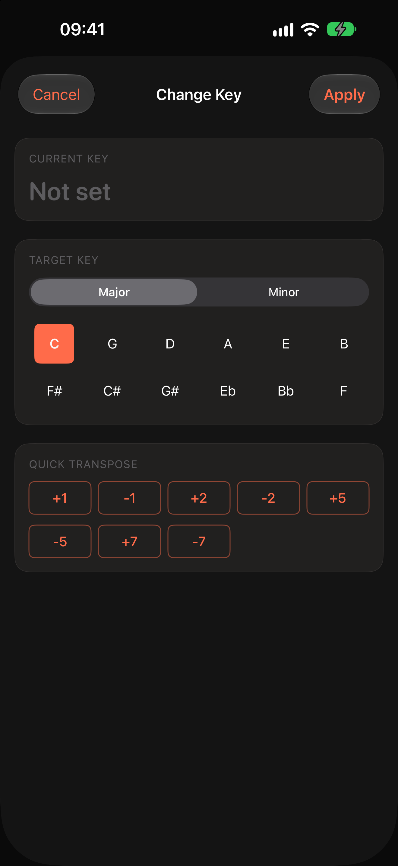 Key change and transposition