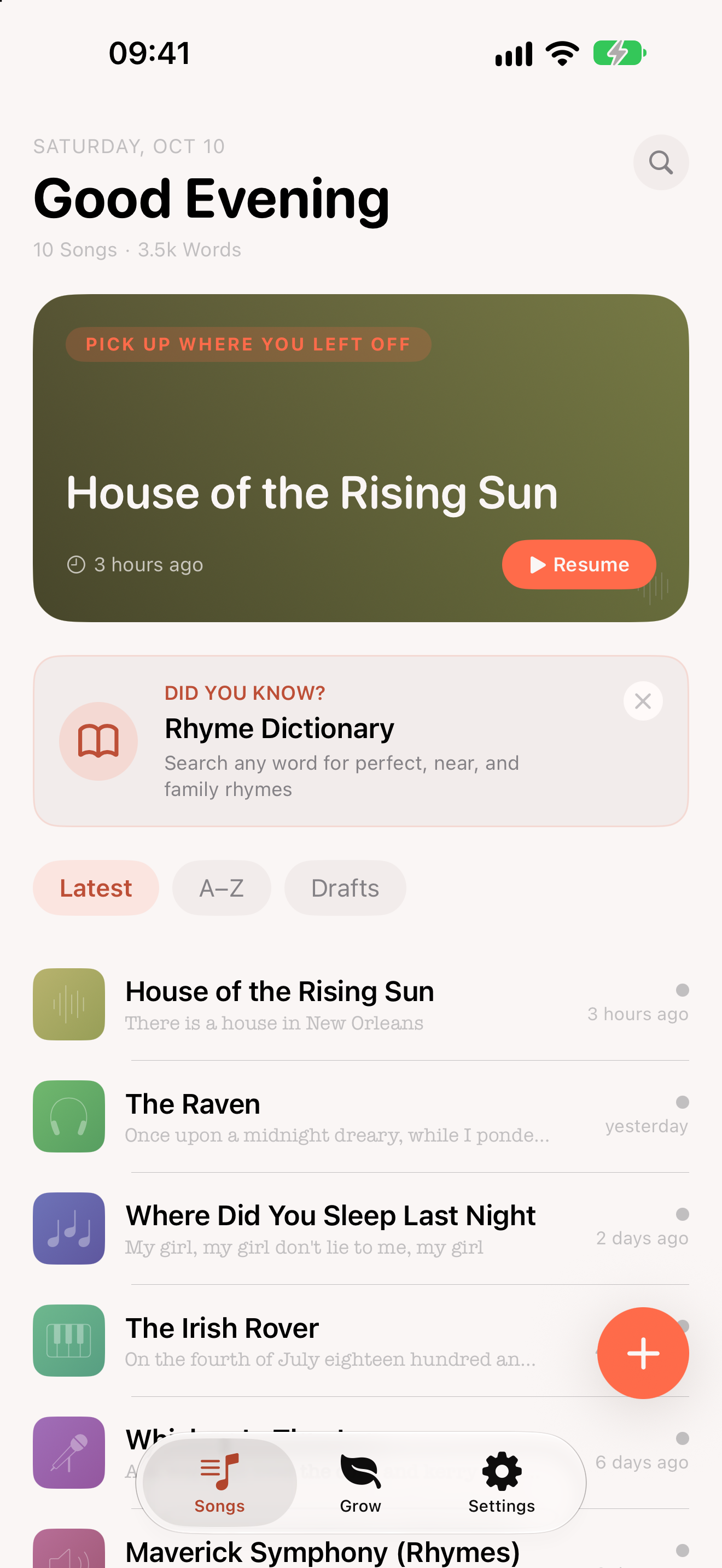 Song library
